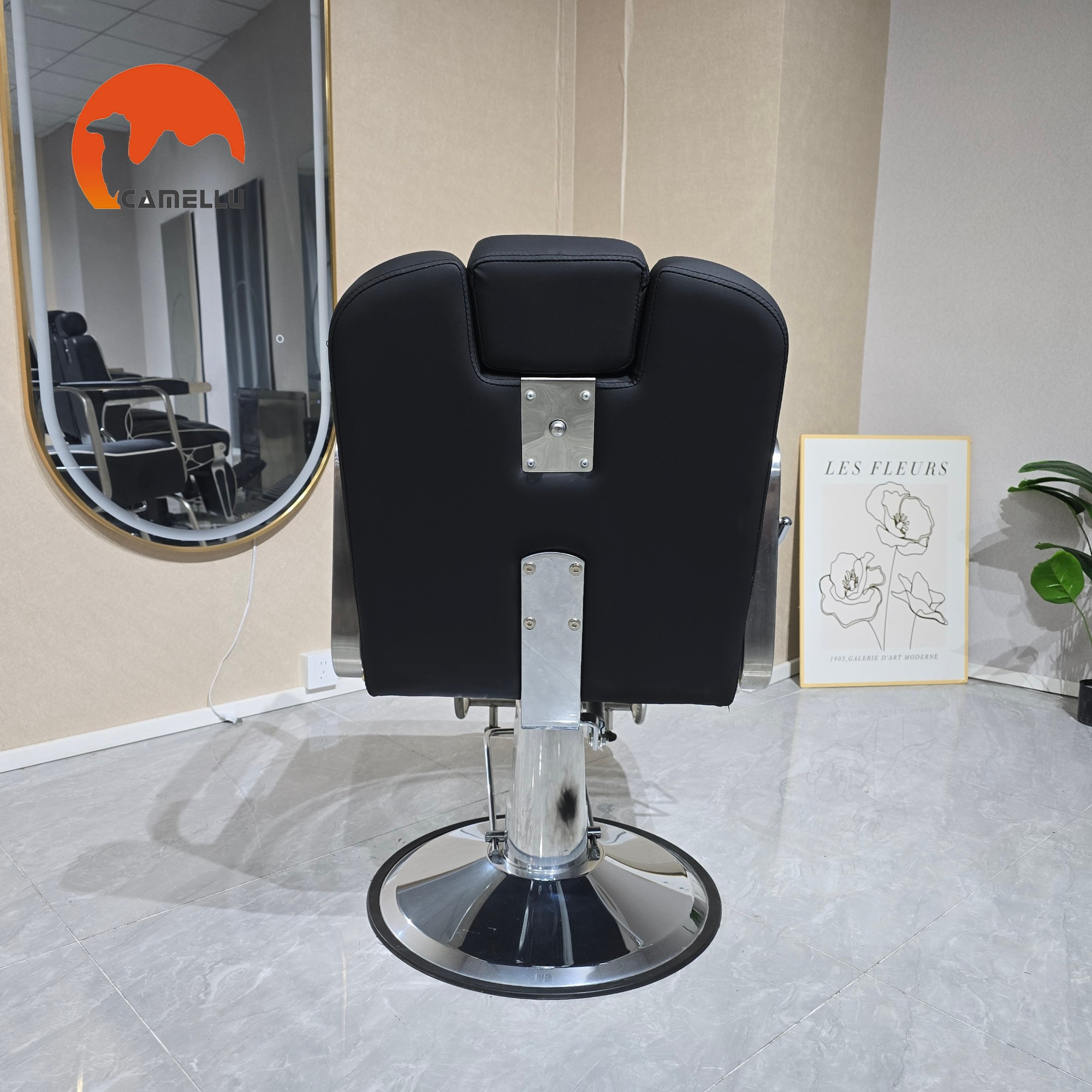 Modern Black Lightweight Recline Hairdressing Equipment Dyeing Styling Beauty Salon Chairs for Woman