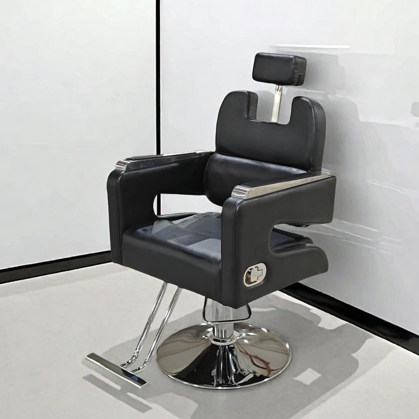 Modern Salon Beauty Hair Dresser Furniture Woman Metal Black Rotating Lifting Salon Chair for Salon Shop