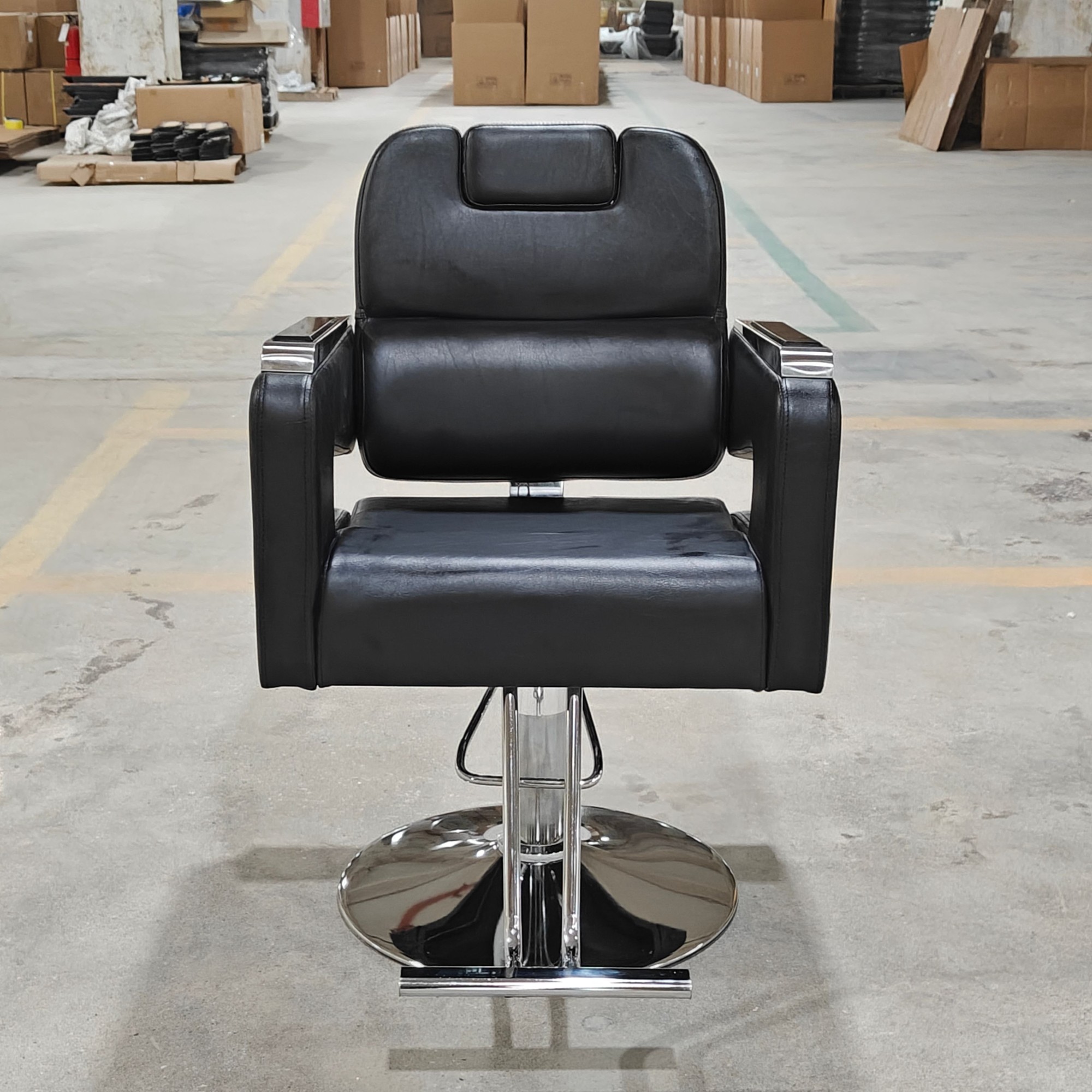Modern Salon Beauty Hair Dresser Furniture Woman Metal Black Rotating Lifting Salon Chair for Salon Shop