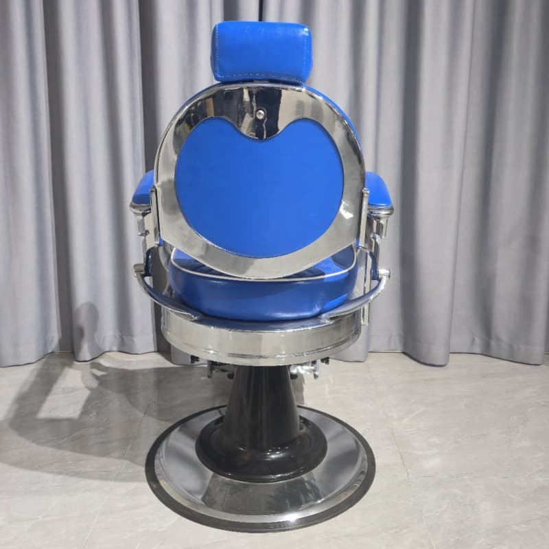 PA101-1R Fashionable Blue and white stitching barber chair