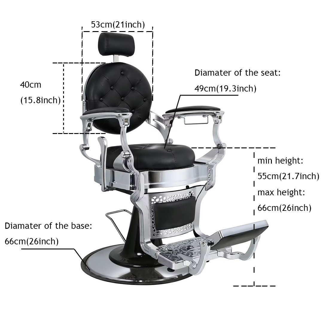 PA101-1R Vintage Man's Barber Chair Hairdressing Chair 