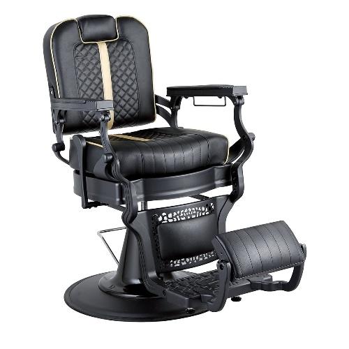 PA101-8SA Luxury black and gold stitching barber chair