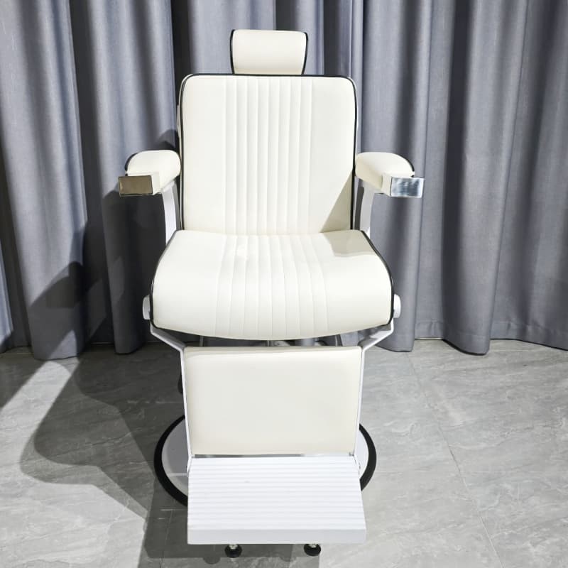 PA162 White modern luxury barber chair