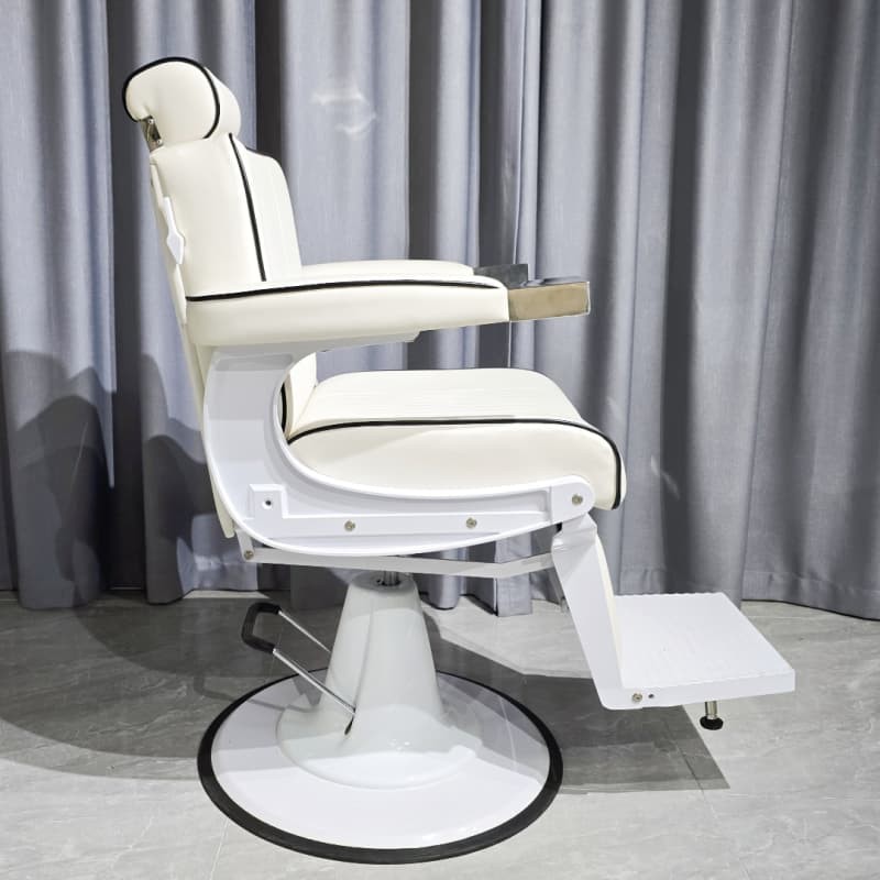 PA162 White modern luxury barber chair