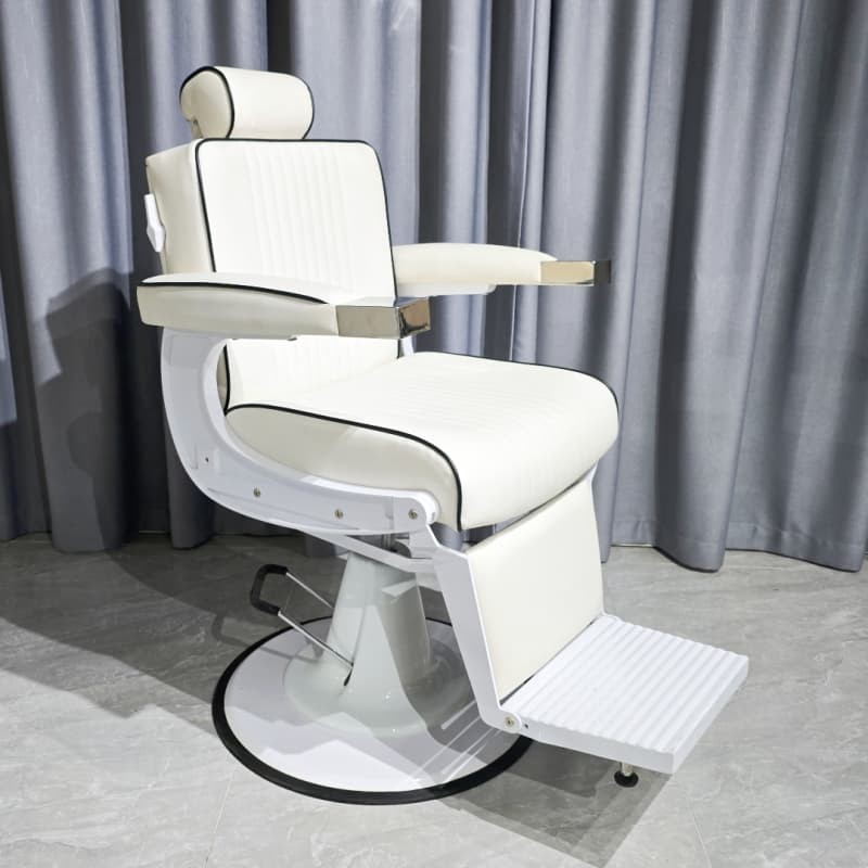 PA162 White modern luxury barber chair