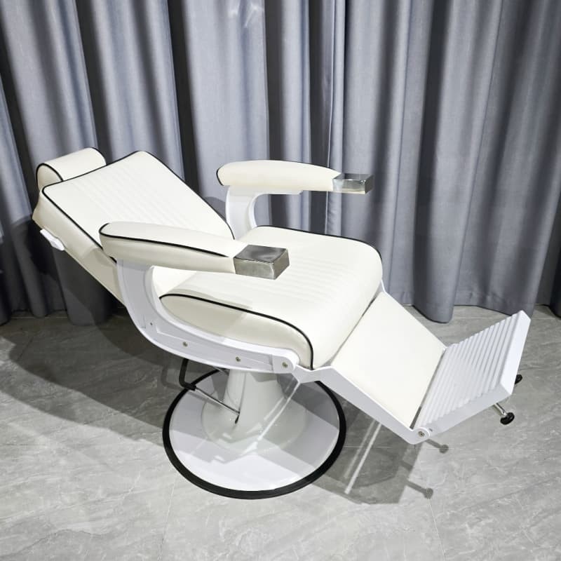 PA162 White modern luxury barber chair